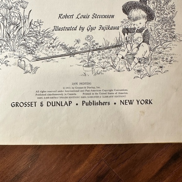 VTG 1973 A Child's Garden Of Verses Robert Louis Stevenson Poetry Book - Picture 10 of 10